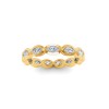 Lab Diamond Marquise Birthstone Bezel Eternity Wedding Ring