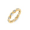 Lab Diamond Marquise Birthstone Bezel Eternity Wedding Ring