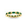 Emerald Marquise Birthstone Bezel Eternity Wedding Ring