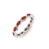 Garnet Marquise Birthstone Bezel Eternity Wedding Ring