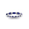 Sapphire Marquise Birthstone Bezel Eternity Wedding Ring