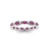 Tourmaline Marquise Birthstone Bezel Eternity Wedding Ring