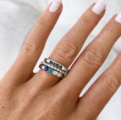 Stackable on sale grandmother rings