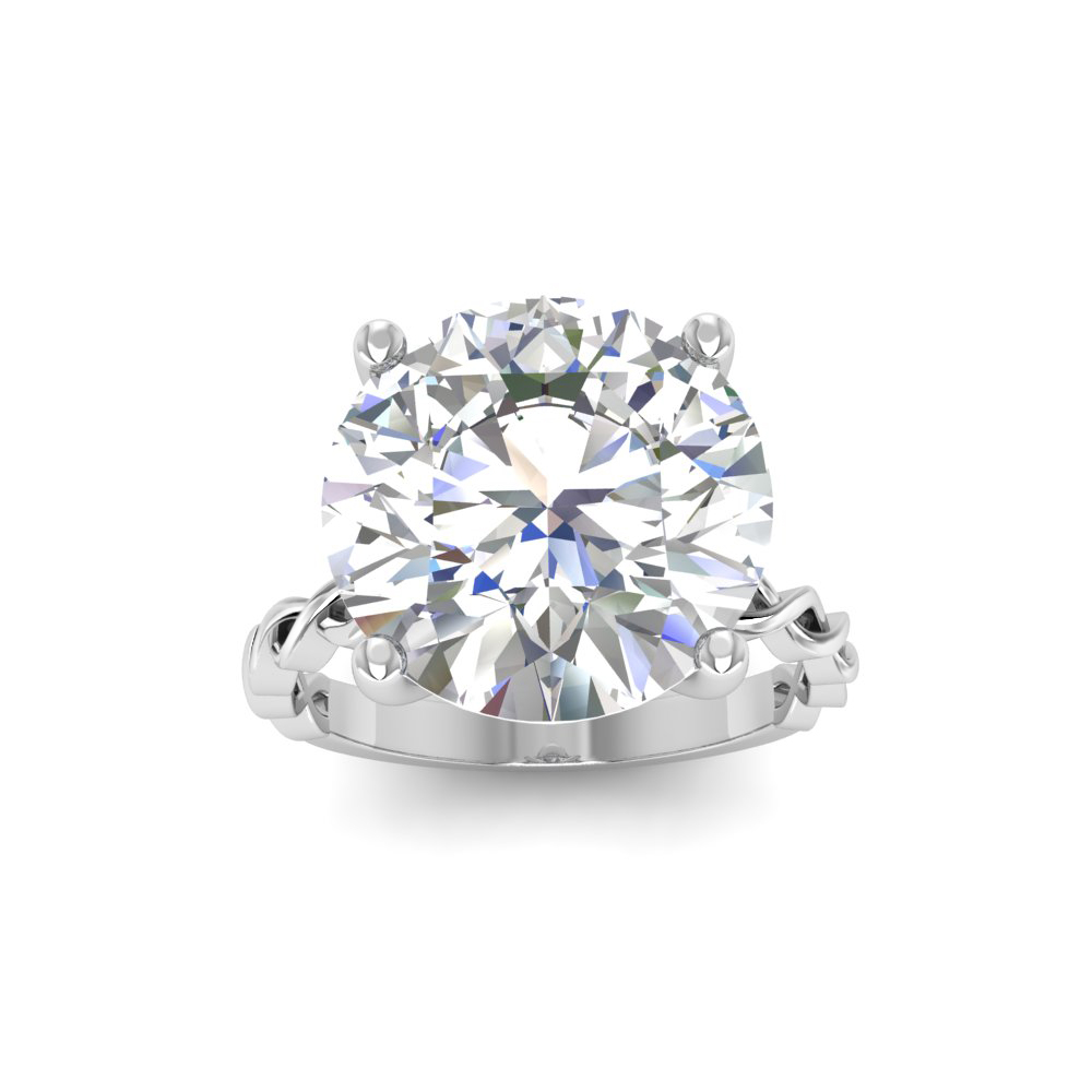 6 Ct Round Moissanite Twine Engagement Ring