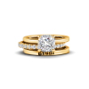 1.5 Ct Cushion Lab Diamond Secret Halo Personalized Engagement Ring Stack