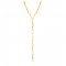 Gold Paperclip Lariat Y-Necklace