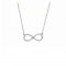 Silver Pavé CZ Infinity Necklace