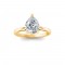 2 Ct Pear Lab Diamond & .06 Ctw Diamond Secret Halo Solitaire Ring