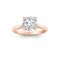 2.06 Ct Round CZ Secret Halo Solitaire Ring