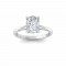 2 Ct Elongated Cushion CZ Hidden Halo Engagement Ring