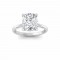 4 Ct Elongated Cushion CZ Hidden Halo Engagement Ring