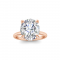 4 Ct Oval CZ Hidden Halo Engagement Ring
