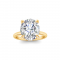 4 Ct Oval CZ Hidden Halo Engagement Ring