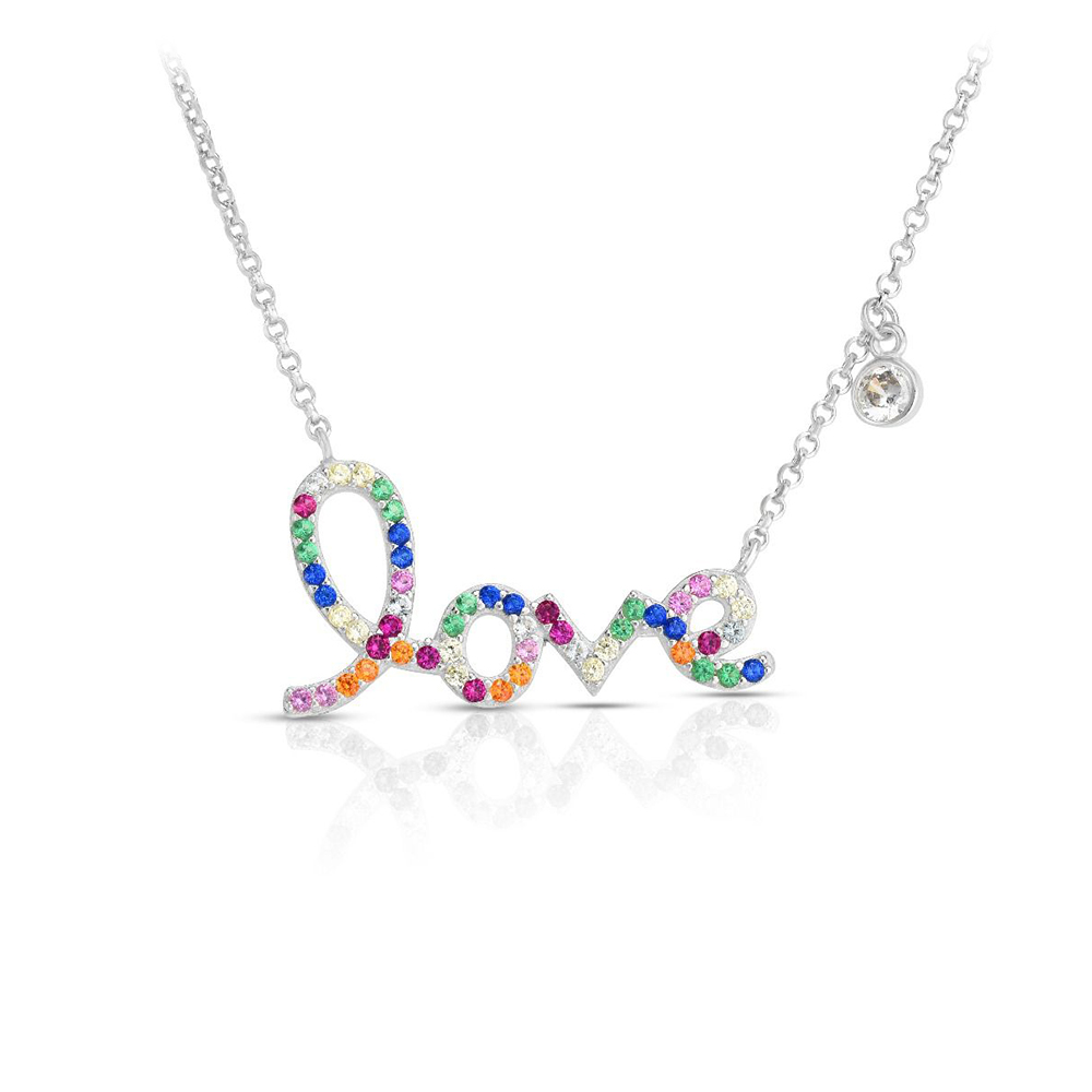 rainbow love necklace